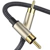tunghey 2Pack Subwoofer Cable, Dual Shielded Subwoofer RCA Cable Gold-Plated
