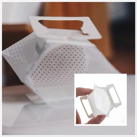 Coffee Filter Camping, Pack of 50 Disposable Coffee Filters with Hanging Eyelet, 7.5 x 9 cm, Drip Coffee Bag, Disposable Portable Coffee Paper Filter for Home, Office, Travel and Camping (White)