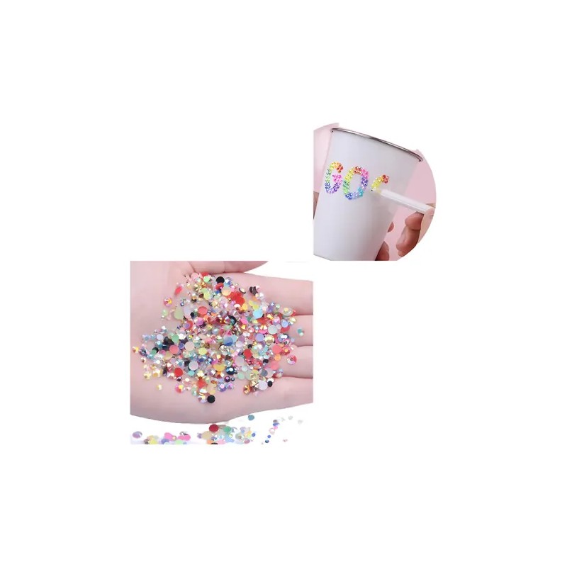 Resina Para Uñas Acrilicas Piedras Decorativas Mezcla 1000pz