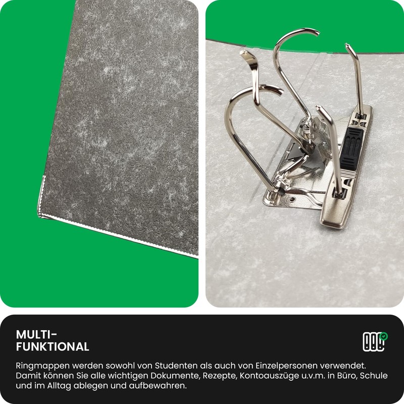 Netuno Ekobox Lever Arch File with 2 Rings Marbled Black