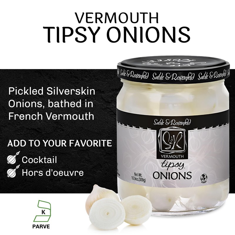 Sable and Rosenfeld Tipsy Onions 10.9 Ounce, 10.9 Ounce (Pack