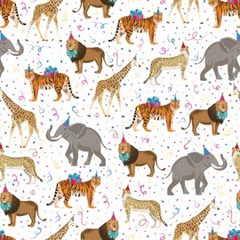Jillson Roberts Bulk Gift Wrapping Paper, Go Wild, 1/2 Ream 417' x 24"