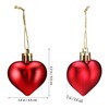EXCEART 48pcs Plastic Heart Tree Hanging Ornaments Valentine's Day Wedding