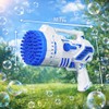 Bubble Gun for Kids, 69-Hole Bubble Blaster with LED Lights,
