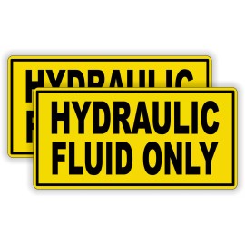 Unbranded (pair) HYDRAULIC FLUID ONLY Vinyl Decals Stickers Labels Fuel Transfer Oil Plow