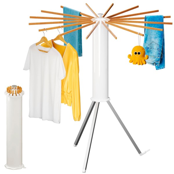 SKIKEN Cylinder Tripod Drying Rack, Octopus Collapsible Tripod for Clothes,
