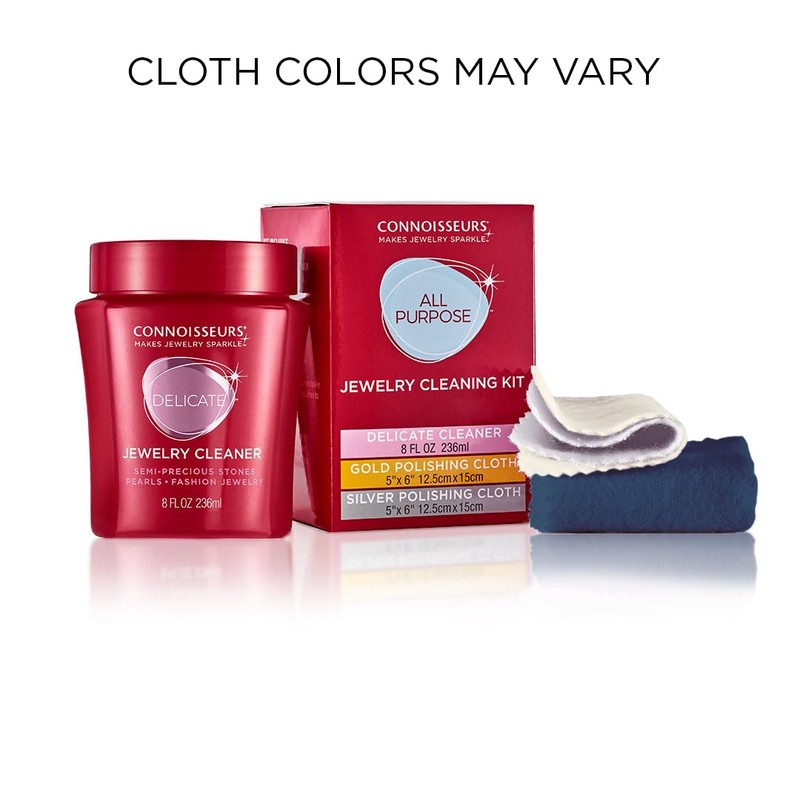 CONNOISSEURS All-Purpose Jewelry Cleaning Kit - Includes Delicate Jewelry Cleaner