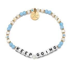 Little Words Project Handcrafted and Uniquely Designed Beaded Bracelet - Keep Going (S/M)