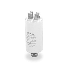 DL-pro Capacitor Motor Capacitor 12.50µF 450V Diameter 35 x 65 mm Universal with 6.3 mm AMP Plugs and Mounting Screw M8 CBB60 Starting Capacitor Motor Start Capacitor for Electric Home Appliances