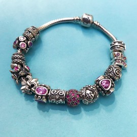 Quiges Ladies 'Ball Element 925 Sterling Silver Scorpio Charm Bead for Charm Bracelet and Necklace