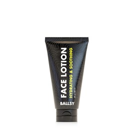Ballsy Loción facial para hombre con colágeno vegetal, cafeína, aceite de coco y más, loción hidratante para reducir la sequedad, signos de envejecimiento, arrugas, libre de crueldad, sin parabenos