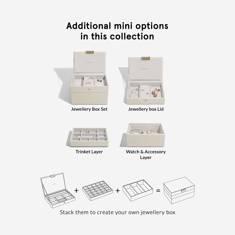 Stackers Oatmeal Jewellery Box Trinkets Layer
