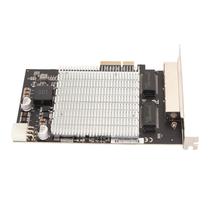 PoE Network Card 4 RJ45 Ports PCIe Slot 2.5G 30W
