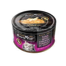 Fussie Cat Premium Tuna with Chicken in Gravy, 2.82oz can, case of 24