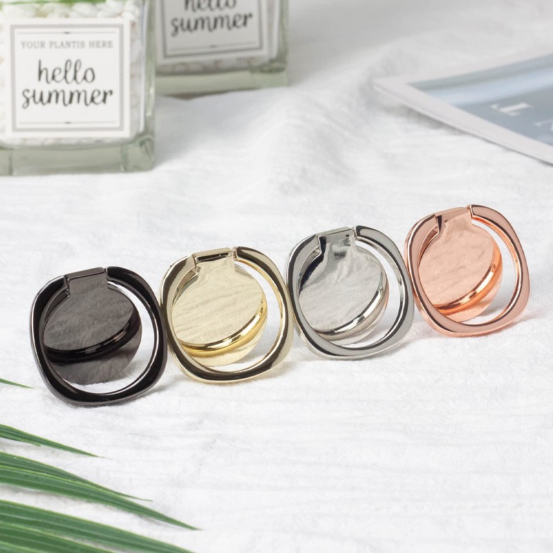 [2 Pack] Matte Rounded Corners Ultra-thin Cell Phone Ring Holder