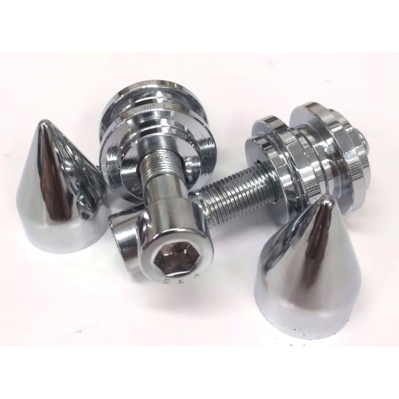 working class choppers CHROME SPIKE Handlebar Riser Solid Mount Bushings