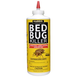 Harris HDE-8 Bed Bug Powder Diatomaceous Earth, 8oz, Yellow