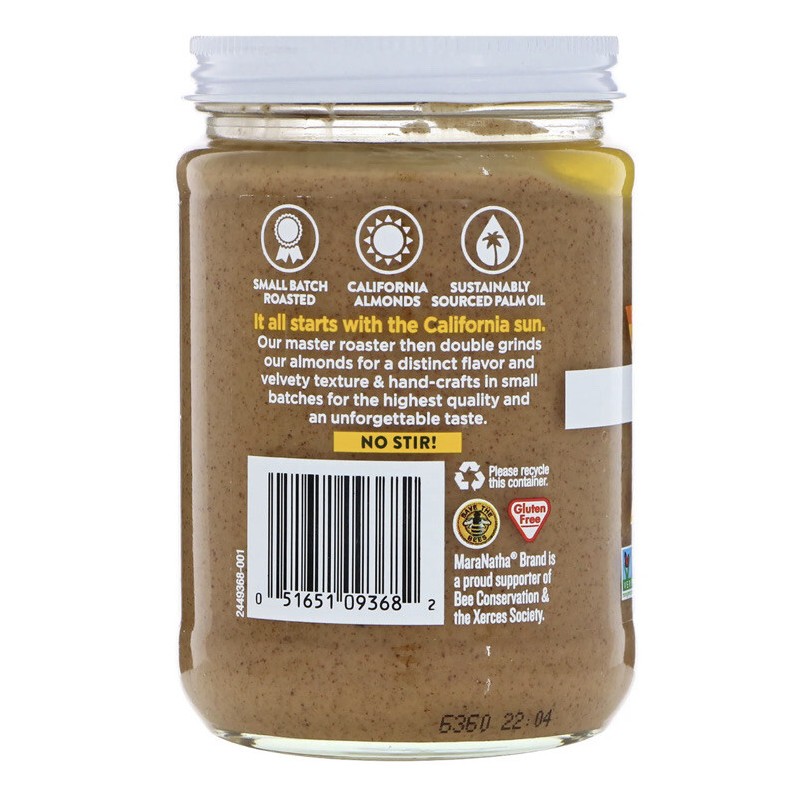 MaraNatha Almond Butter Creamy 12 oz 340 g All-Natural, Gluten-Free,