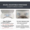 MinSha V-Shape Toilet Seat Soft Close Elongated, Matte White Easy