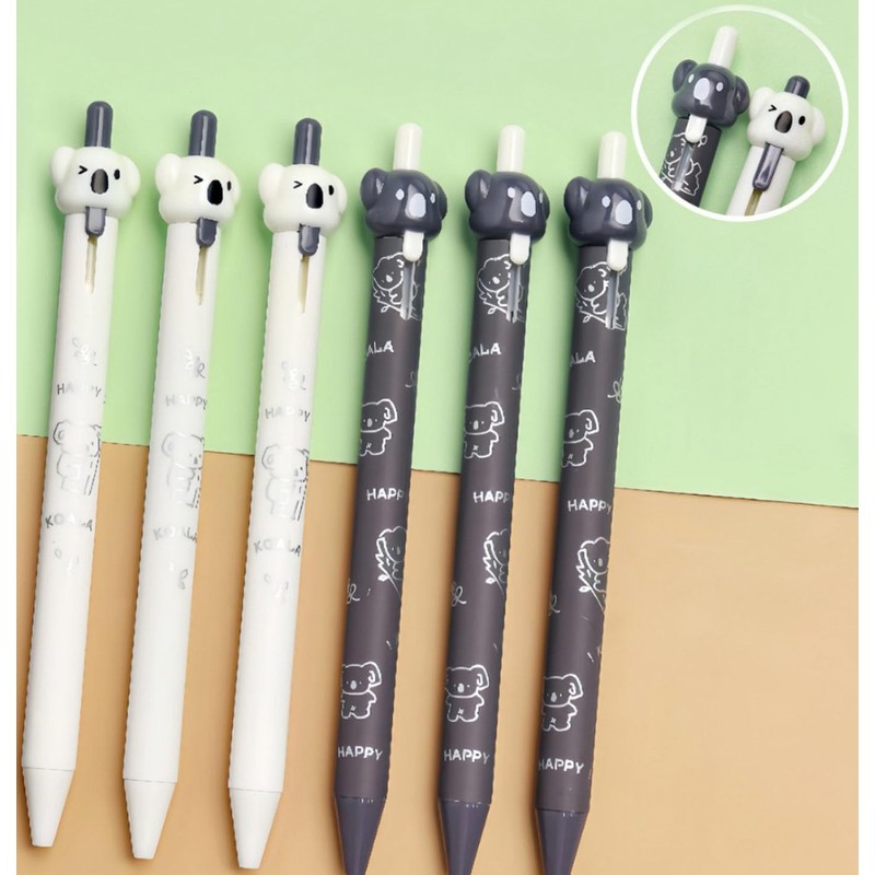 12 PCS Cute Animal Koala Pens 0.5mm Black Ink Novelty