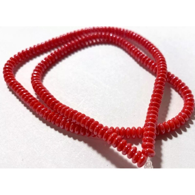 Czech 1 Strand(175) Red Luster 4x1.5mm Rondelle Glass Beads with