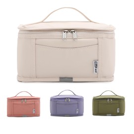 MOIFASL Lunch Bag Large Lunch Box Women and Men Reusable Lunch Cooler Bag Adult Leakproof Lunch Box Bag for Work Picnic Travel Off White