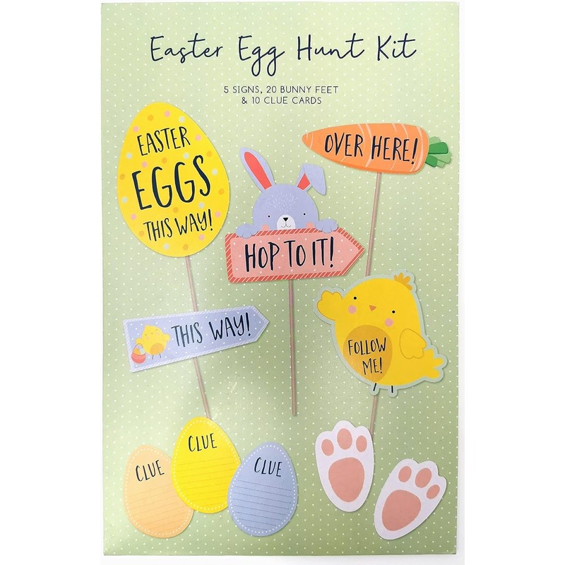 YLAB - Easter Egg Hunt Kit - Signs, Bunny Feet