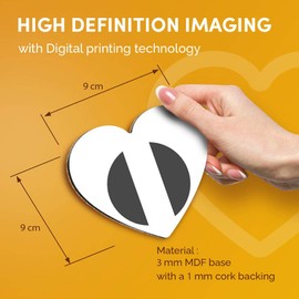 Destination Vinyl ltd Great Coasters (Set of 2) Heart - BW - Nigeria Flag Map Drink Glossy Coasters/Tabletop Protection for Any Table Type #41697