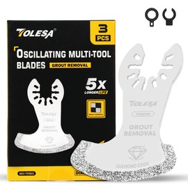 TOLESA Oscillating Multi Tool Swing Diamond Blades, Diamond Oscillating Tool Blade, Mortar Cutting Saw Blades for Grout Removal (TOSD58), 3-Pack