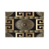 Retro Black Gold Greek Key Meander Luxury Placemats for Dining