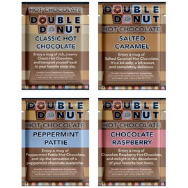 Gourmet Hot Cocoa Mix Variety Pack - Classic, Chocolate Raspberry, Salted Caramel, & Peppermint Hot Chocolate Mix Sets - 32 Count