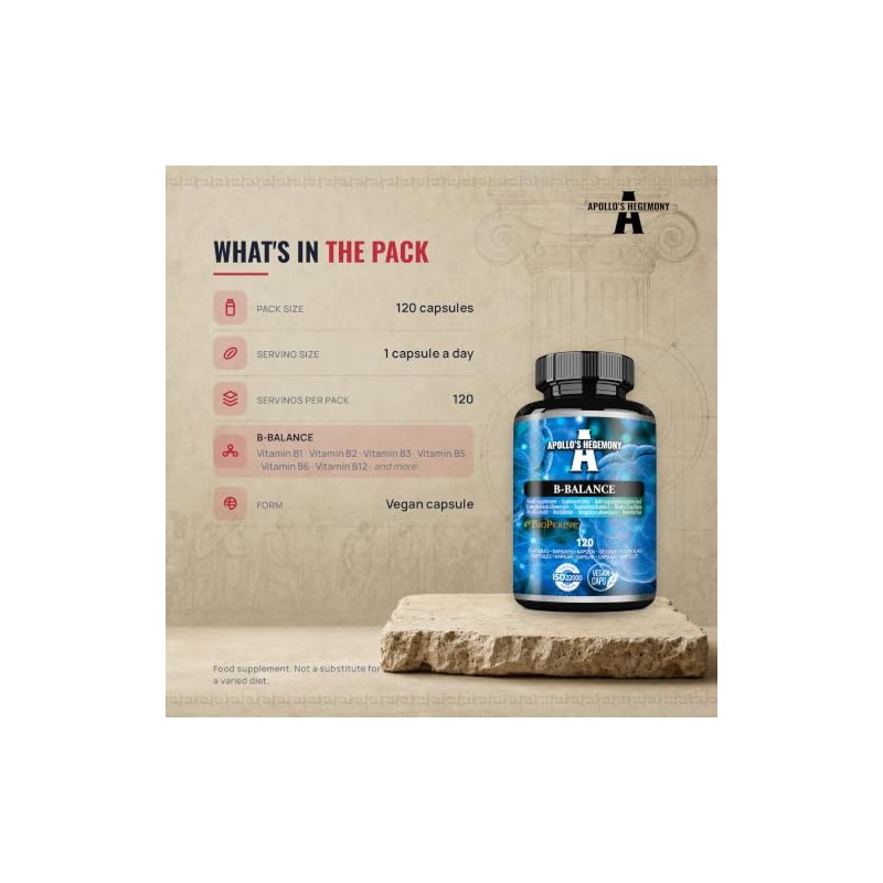 B-Balance 120 Vegan Capsules - Vitamin B Complex Contains Vitamins