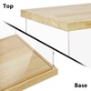 Clear Acrylic Display Case with Solid Butcherblock Base and Top