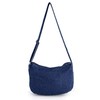 Denim Indigo Hobo Cross Body Bag Womens Shoulder Bag, Ultramarine