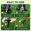 EZARC Garden Weeding Tool Set, Long Handle with Easy-Eject Mechanism,