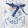 Francfranc Botanical Cotton Full Apron, blue