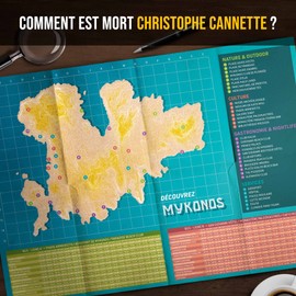 Criminal Records - Tragedy to Mykonos - Cruel End of Career for Christopher Can - Escape Game Board Game - Immersive and Collaborative Survey Game