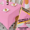 Famstar Table Cloth Pink 6FT Spandex Tablecloth for Rectangle Fitted