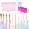 Silicone Painting Mat Set 23.6" x 15.75" with Brush Cleaner