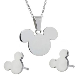 TNG Mouse Earring and Necklace Set
