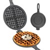 Cast Iron Waffle Maker for Stovetop or Camping Grill Two