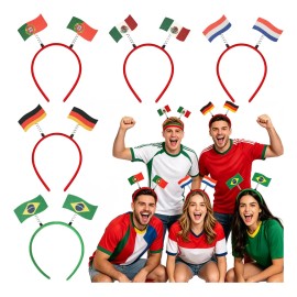 Diadema Decorativa Para Fanáticos De La Copa Del Mundo 3pzs