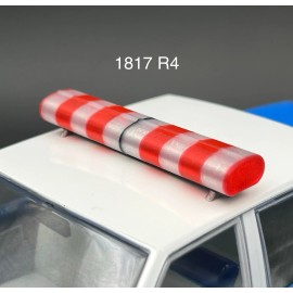LED Ready Lightbar 1/18 LED Ready AeroDynic Lightbar Alternating Clear Red Fire EMS Ambulance