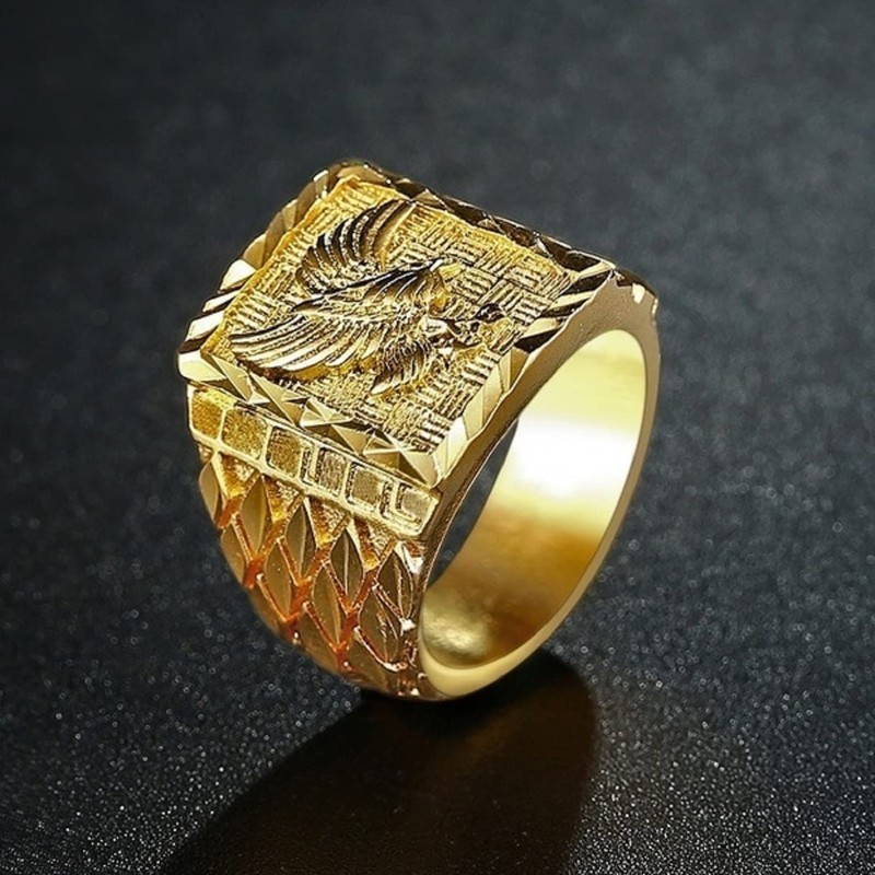 MayiaHey Eagle Ring, Hawk Ring for Men, American Bald Eagle
