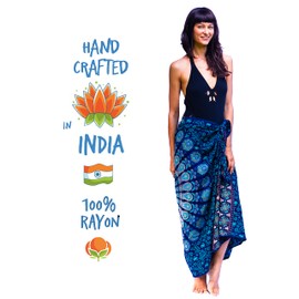 Women's Sarong, Pareo, Bikini Covering, Beach Towel, Wrap Skirt, Tapestry, Wrap Scarf, Neckerchief, High-Quality Rayon, Soft and Light
