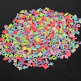 Unbranded 500Pcs Spacer Beads Colored Letter Plastic Hair Band Pendant Perforated OCAQ