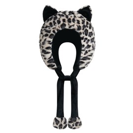 Focupaja Novelty Animal Hat Plush Animal Hat Warm Furry Winter Hat Cute Soft Party Costume Hat for Women Children, black