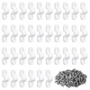 50 PCS Wire Shelf Loop Clips, Closet Shelf Clips, Wire