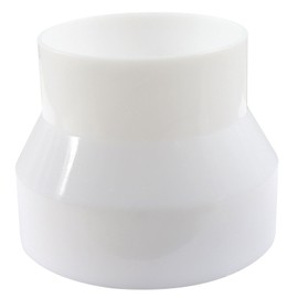 Marvexi 4 to 3 Inch Duct Reducer Adapter with 2 Hose Clamps, ABS Air Ducting Reducer Inline Ventilation Fitting, Blower Exhaust Connector for HVAC Pipe System/Fan Dryer Vent