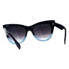 Butterfly Cateye Sunglasses Womens Designer Shades Navy Blue Glitter, Smoke